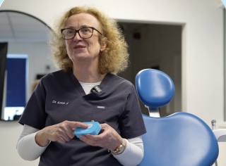 Dr. Anne O'Donnell in her dental clinic